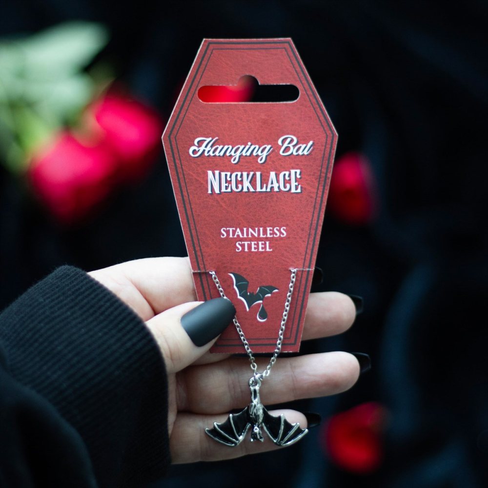 Something Different - Hanging Bat Pendant Ketting - Zilverkleurig